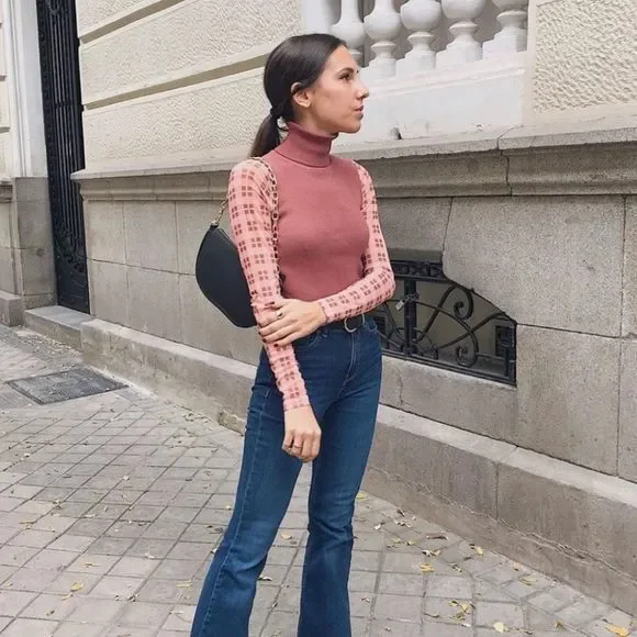 ZARA combination knit sweater - Picture 2 of 10